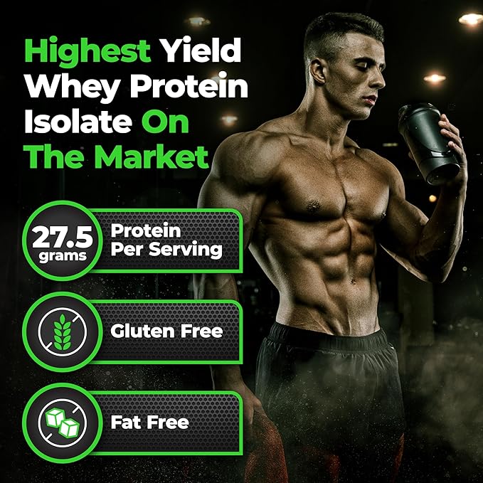 Species Nutrition Isolyze Whey Protein Powder 100% Whey Isolate for Muscle Building 27.5g Protein Per Scoop No Sugar &amp Low Fat (Chocolate Peanut Butter 44 Servings)