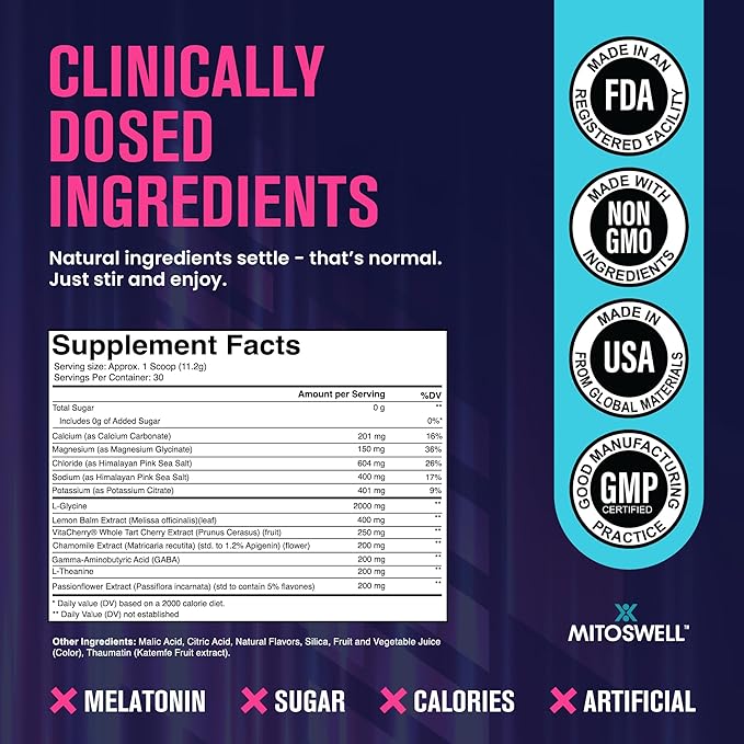 Hydrocalm Nighttime Hydration Powder – Electrolyte &amp Calm Sleep Powder Drink Mix – Magnesium Sleep Supplement Without Melatonin Plus Amino Acids &amp Herbs – No Sugar Fruit Punch (30 Servings)