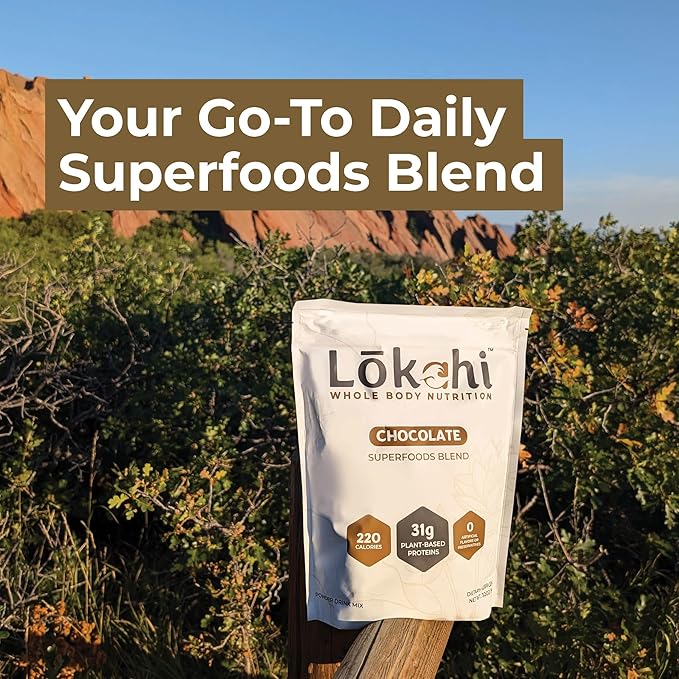 Lokahi Superfoods Blend Bundle (2 Bags - 2lbs Each) Chocolate &amp Vanilla - Protein Powder Drink Mix with Plant-Based Protein | Vegan Gluten Free