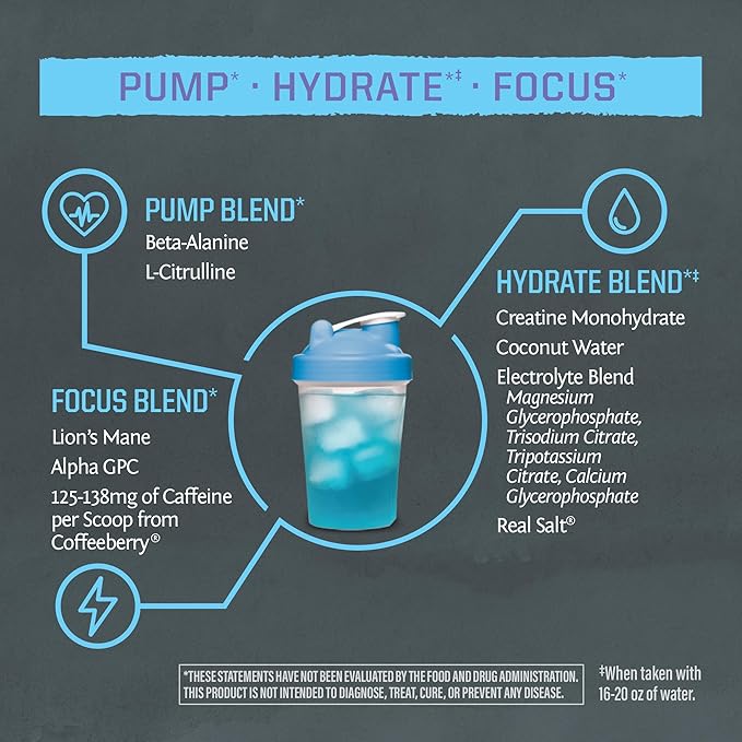 Active Preworkout Hydration Blend &amp Vanilla Organic Plant Based Protein Powder Set | Bundle &amp Save | Non-GMO Soy Dairy Filler &amp Gluten Free (32 Servings Protein 30 Servings Blue Rasp Pre