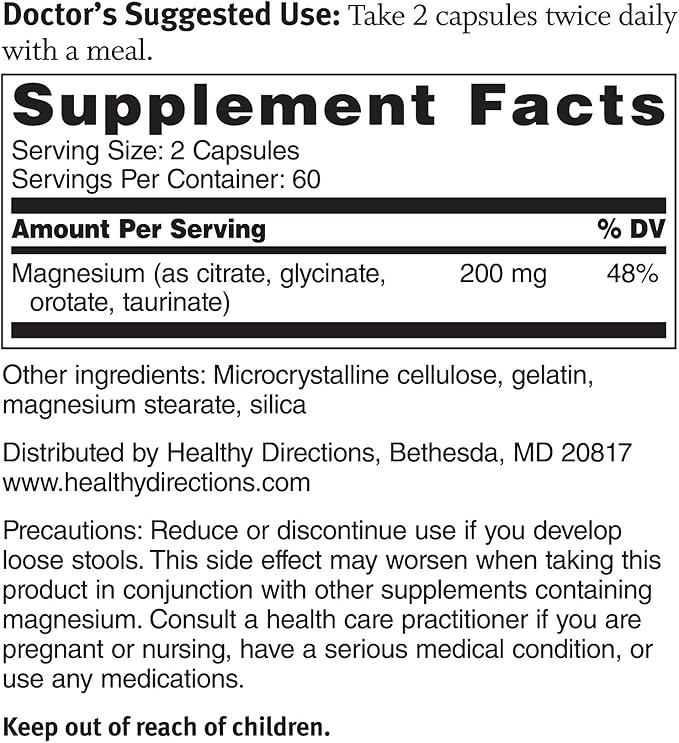 Dr. Sinatra's Magnesium-Broad-Spectrum Complex with Magnesium Glycinate and Citrate for Healthy Blood Pressure Levels and Blood Flow (400 mg) (Pack of 2)