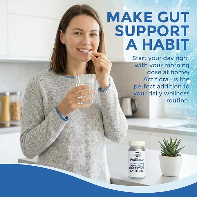 Kendy Actiflora Probiotic + Prebiotic &amp Synbiotic Capsules – Advanced Formula w/L. bulgaricus for Digestive Health &amp Gut Balance – 45-Billion CFU Daily Supplement – 100-Day Supply 100-Caps (1