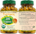 Organic Turmeric 750mg 200 Tablets