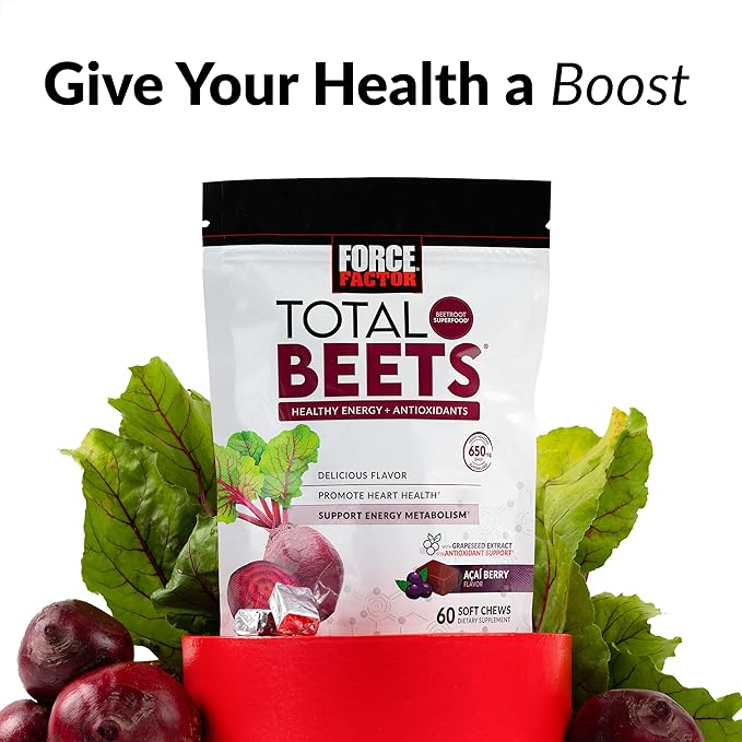 Force Factor Total Beets Soft Chews 60 Chews &amp Better Turmeric Joint Support Supplement 60 Soft Chews
