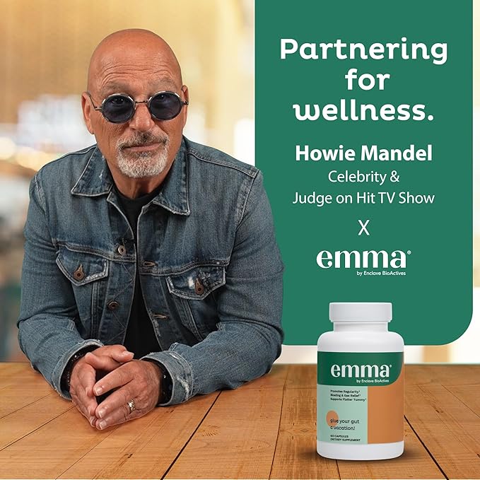 Emma Gut Health Relief Supplement Doctor Endorsed Formula for Women &amp Men Leaky Gut &amp Digestive Support for Constipation Bloating &amp Gas Relief with Berberine Resveratrol Quercetin 60