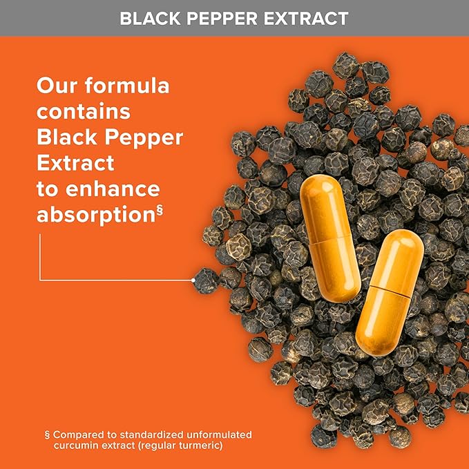 Qunol Turmeric Curcumin with Black Pepper &amp Ginger 2400mg Turmeric Extract with 95% Curcuminoids Extra Strength Supplement Enhanced Absorption Joint Support Supplement 105 Count