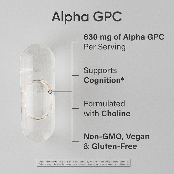 Sports Research® Brain Support Pack - Extra Strength Alpha GPC 630mg + Alaskan Omega-3 ­­Fish Oil Mini-Gels + High-Absorption Magtein® 2000mg
