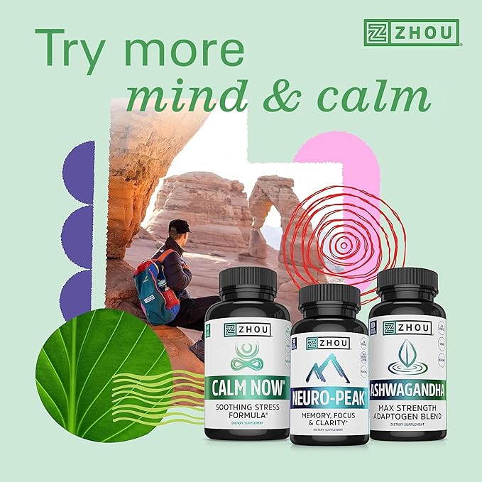 ZHOU Driftoff - Nature Inspired Sleep Aid Valerian Root &amp Melatonin for Sleep for Men &amp Women Calm Sleeping Supplement for Adults with GABA &amp Chamomile to Relax - 60 Veggie Capsules (Pac
