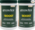 Greens First Boost - Plant-Based Protein &amp Balanced Nutrition - Superfood Shake Mix - No Wheat or Soy - Dairy-Free - Vegan - French Vanilla 12.06 oz. (Pack of 2)
