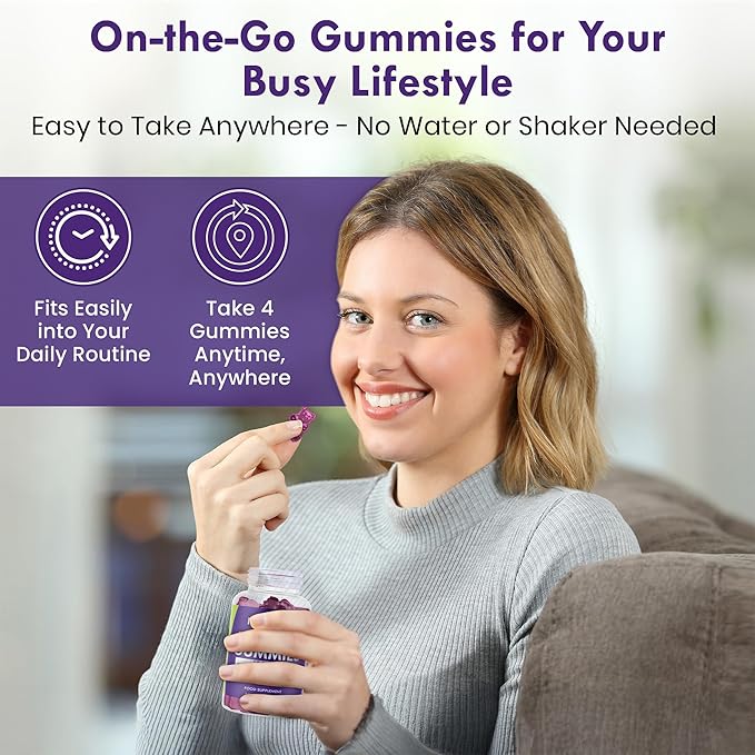 Whey Protein Gummies - Grape Twist Flavour 12g High Protein per Serving - Protein Powder Alternative Vegetarian Convenient Whey Protein Supplement (60 Grape Twist)