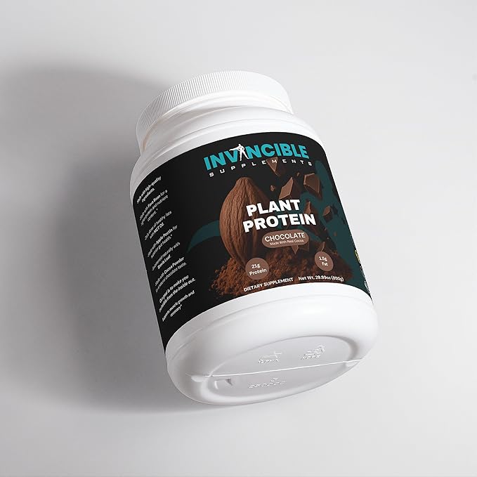 100% Plant Protein Powder Chocolate | 21g Vegan Protein Made with Cocoa Dairy-Free Gluten-Free Muscle Recovery &amp Weight Management Supplement Tendra® Fava Bean Protein