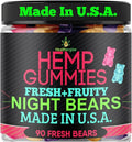 Hemp Gummies for Sleep-Calm Relaxation Fruity Gummy Bears Edibles Restful Bedtime-Natural Hemp Oil Omega Candy-Made in USA-90 Count
