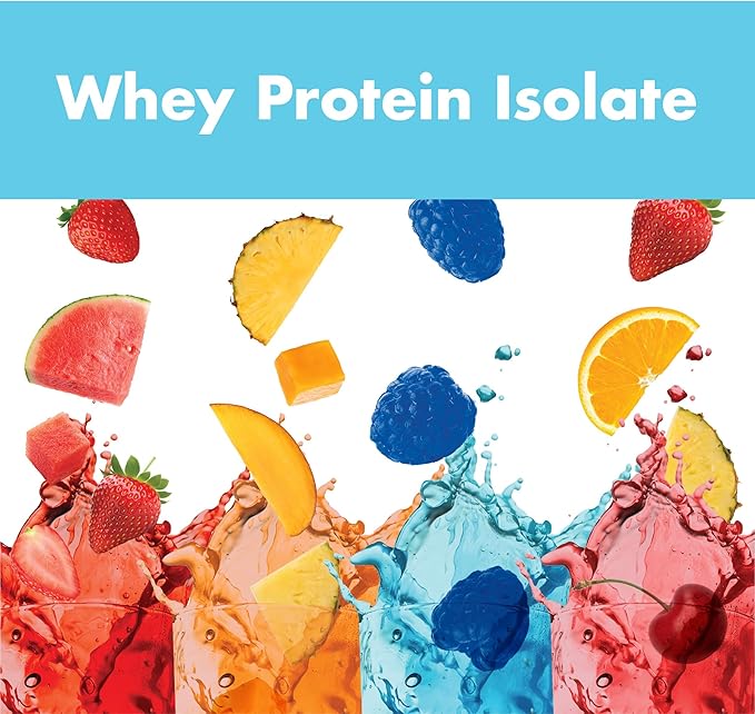 NutraOne Clear Whey Protein Powder Drink Mix Naturally &amp Artificially Flavored Clear Protein Drink 20g of Protein Zero Sugar (Sour Grape - 30 Servings)