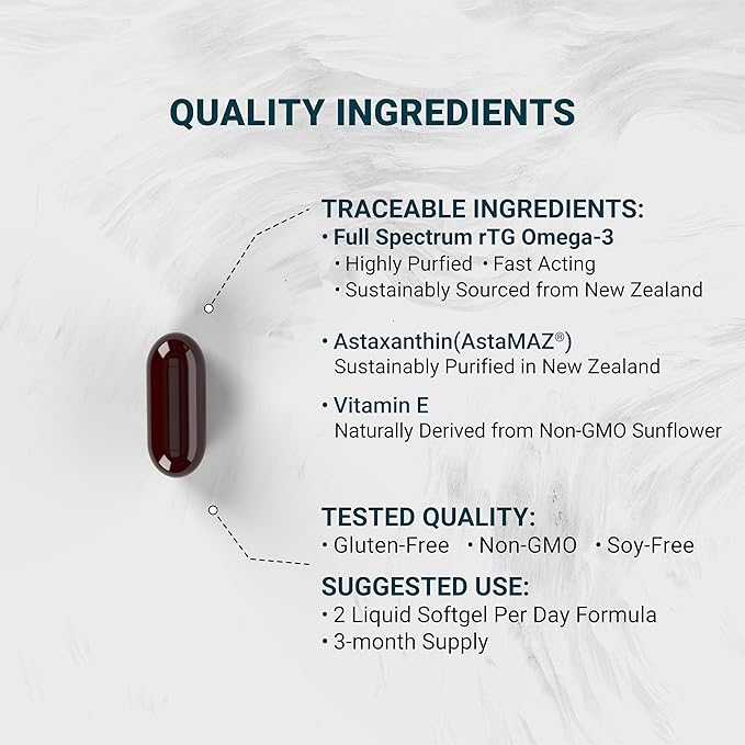 Naturalis Ultimate rTG Omega 3 Fish Oil 1800mg from Wild New Zealand Tuna | IFOS Certified &amp Sustainably Sourced | Full Spectrum Omega3s EPA DHA &amp DPA | 180 Softgels
