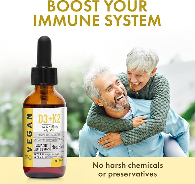 Vitamin D3+K2 Liquid Drops (MK4 &amp MK7) Organic Fractionated Coconut Oil and Vitamin C Extra Strength Spray Mist: Daily Absorption Liquid Extract Essential Protein Support Optimizes Wellness Bene