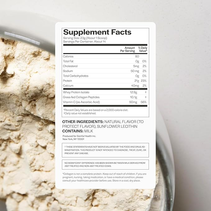 Gainful Collagen Whey Protein Powder &amp Sweet Treat Flavor Bundle 21g Protein Supports Muscle Recovery Joint Health &amp Skin Hydration with Grass-Fed Collagen Peptides 14 Servings + 14 Flavo