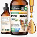 BIO KRAUTER® Pine Bark Extract for Circulatory &amp Antioxidant Support - Vegan French Maritime Pine Bark Herbal Supplements - Natural Antioxidants &amp Skin Support - 400 mg per Serving 4 Fl. Oz.