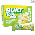 BUILT Bar Sour Puff Protein Bars - Green Apple Crush - 16g Protein Snack Bars with Collagen - Calorie Conscious &amp Gluten Free - 12 Count