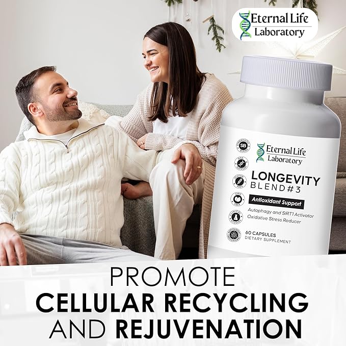 Longevity Blend #3 - Resveratrol 98% with Fisetin Pterostilbene Spermidine Anti Aging Oxidative Stress Reducer Antioxidant Supplement AMPK Activator