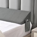 Queen Bed Wedge Pillow for Bed Headboard Gap Filler Light Grey Long Triangle Corner Nora PillowsDense FoamAvoid Things DropsBetween Queen Mattress and FramesUpraise Pillow for Sleeping Bedding
