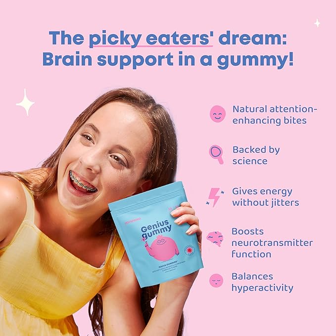 JoySpring Magnesium Citrate Liquid and Genius Focus Gummies for Kids