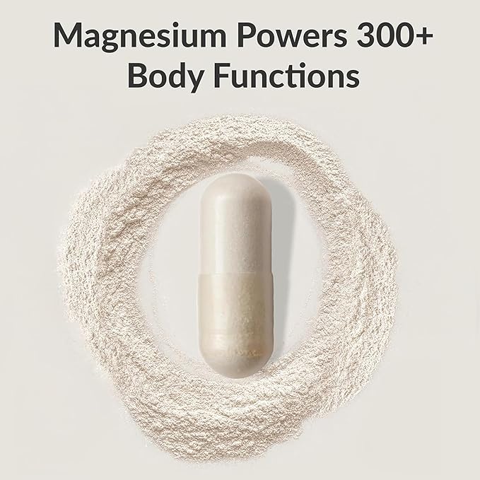 BIOptimizers Magnesium Breakthrough Supplement with 500mg - 7 Forms of Magnesium: Glycinate Malate Citrate and More - Natural Support for Sleep and Cognitive Function -60 Capsules- Calming Vitamins