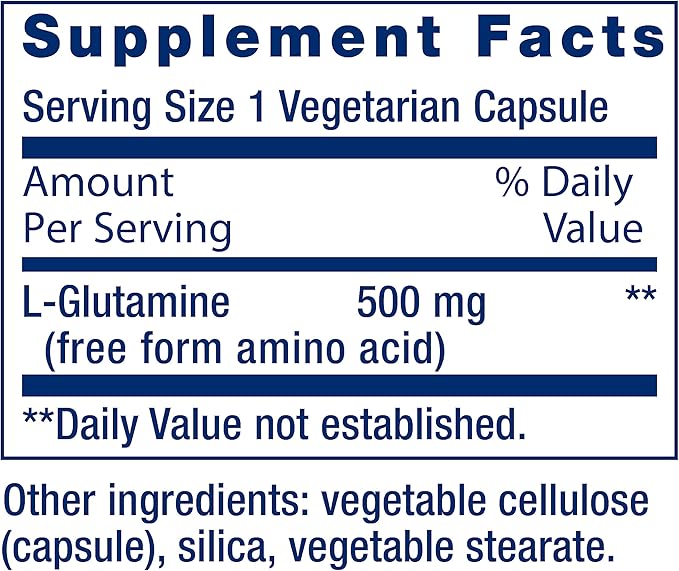 Life Extension Creatine Capsules 120 Count &amp L-Glutamine 500mg 100 Capsules Bundle for Muscle Health