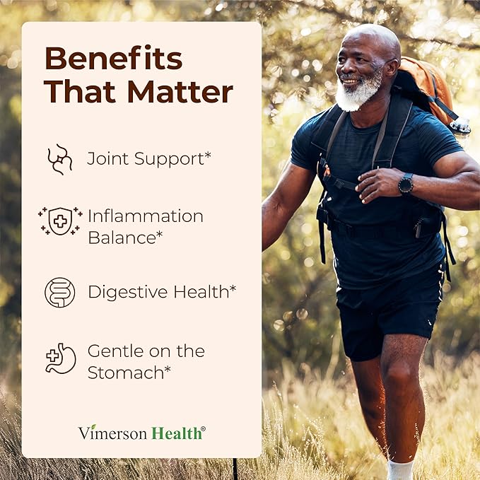 Boswellia Serrata Turmeric Supplement for Joint Support &amp Inflammation Balance – Turmeric Boswellia Supplement with Ginger &amp Black Pepper Extract for Enhanced Absorption – Non-GMO - 180 Capsul