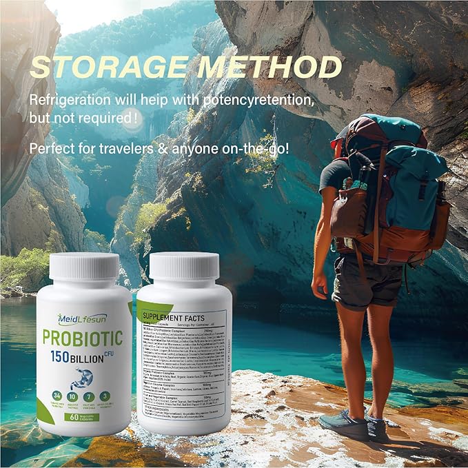 Organic Probiotic and Prebiotics150 Billion CFU 34 Strains Digestive Enzymesfor Men and Women 60 Vegan Capsules for Gut Health &amp Digestive Support Non-GMO Gluten Free