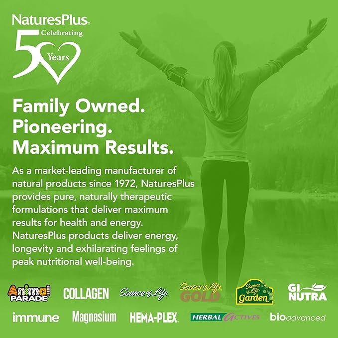 NaturesPlus Source of Life GOLD Multivitamin - 90 Tablets - With Vitamins D3 B12 &amp K2 - Blood Bone &amp Immune Support - Vegetarian &amp Gluten Free - 30 Servings