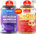 2Pack Potassium Magnesium Gummies + 1Pack CoQ10 Filled Gummies