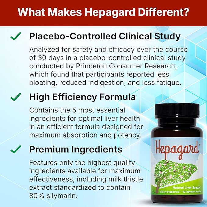 Hepagard - Natural Liver Support Supplement with N-Acetyl Cysteine (NAC) - Non-GMO Vegan Gluten-Free