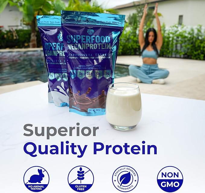 Superfood Whey Protein (Vanilla) | High-Protein Blend with Organic Superfoods &amp Probiotics | Immune &amp Muscle Support | Gluten &amp GMO Free |15 Servings