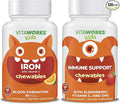 Kids Iron 10mg + Vitamin C Chewables + Elderberry + Zinc + C Chewables Bundle
