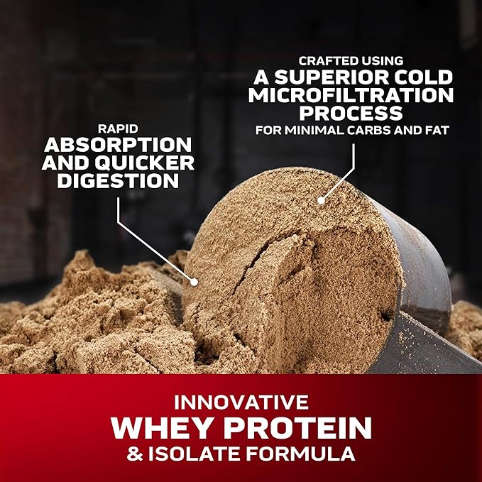 Muscletech Whey Protein Powder (Double Rich Chocolate 5LB) - Nitro-Tech Whey Protein Isolate Smoothie Mix for Lean Muscle &amp Recovery - 24g of Whey Gold Protein for Women &amp Men - Packaging May