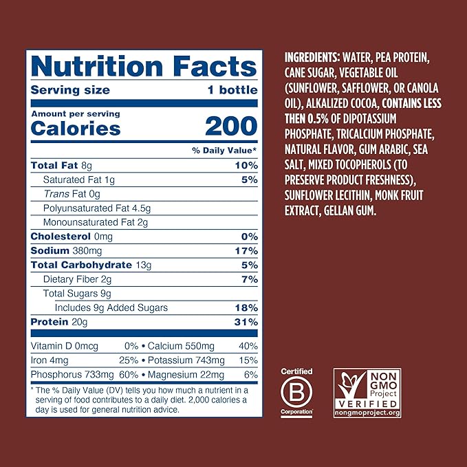 Ripple 12 oz Protein Shakes (12 Fl Oz (Pack of 12) Variety Pack (Chocolate and Vanilla))