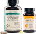 NatureWise [1 Multivitamin for Men + Stress Support - 60 Capsules[30-Day Supply] + [1] Vitamin D3 5000iu + Organic Olive Oil - 30 Mini Softgels[30-Day Supply]