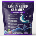 Family Sleep Gummies for Adults &amp Kids – Melatonin-Free Cherry Flavor – Vegan Sugar-Free Natural Calming Blend with Magnesium L-Theanine Chamomile &amp Ashwagandha – 60 Gummies