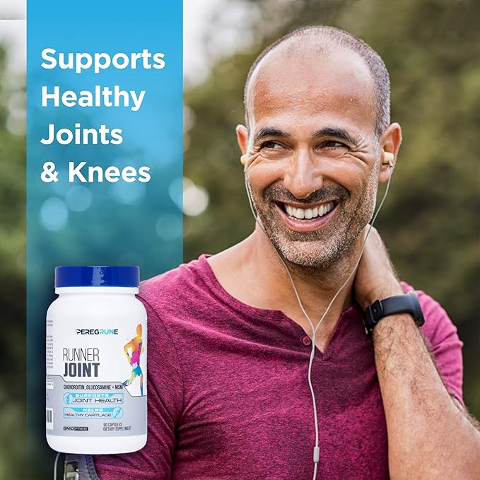 Runner Joint Support Supplement | Supports Healthy Joints Cartilage &amp Mobility | Glucosamine Chondroitin MSM | GMP Certified Joint Support for Athletes – 90 Capsules