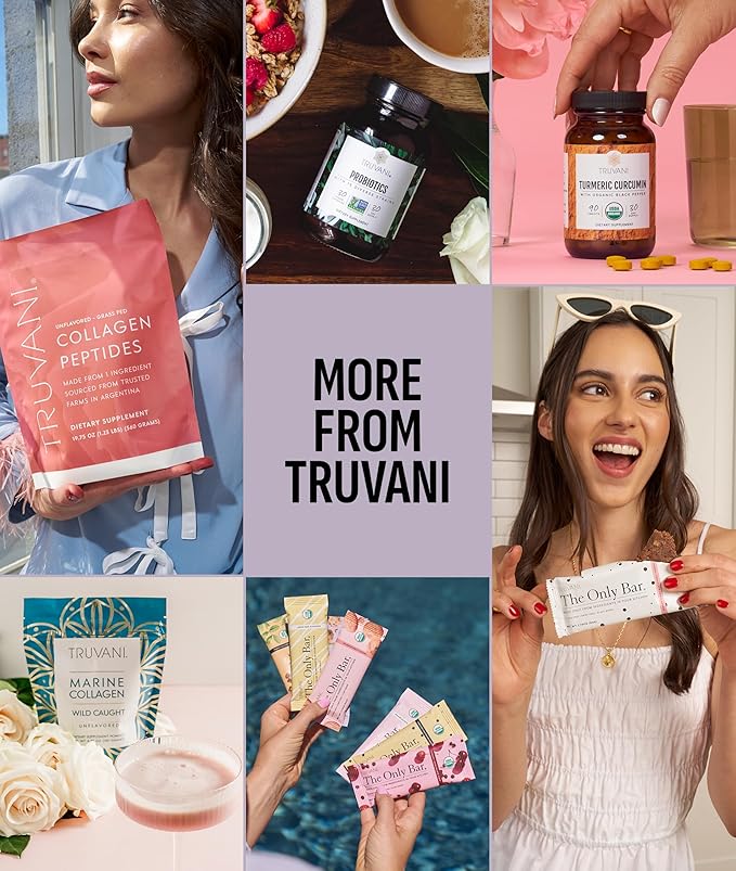 Truvani Vegan Pea Protein Powder | Unflavored | 20g Organic Plant Based Protein | Single Serving Travel Packets | 10 Servings | Keto | Gluten &amp Dairy Free | Low Carb | No Added Sugar