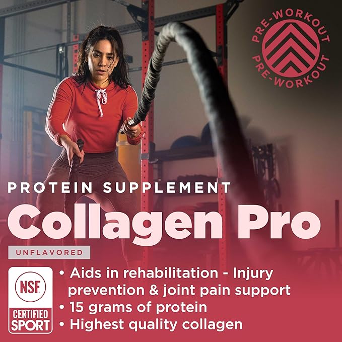 Gnarly Nutrition Collagen Peptides – Collagen Pro with Vitamin C Zinc &amp Copper – NSF Certified Collagen Powder – Unflavored 10 Stick Packs