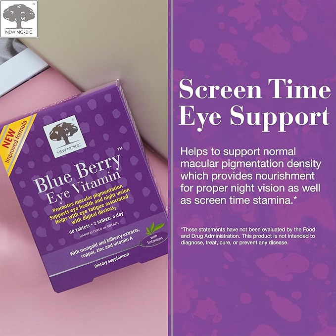 NEW NORDIC Liver &amp Eye Support Bundle Active Liver Gummies with Milk Thistle Plus Blue Berry Eye Vitamin Tablets