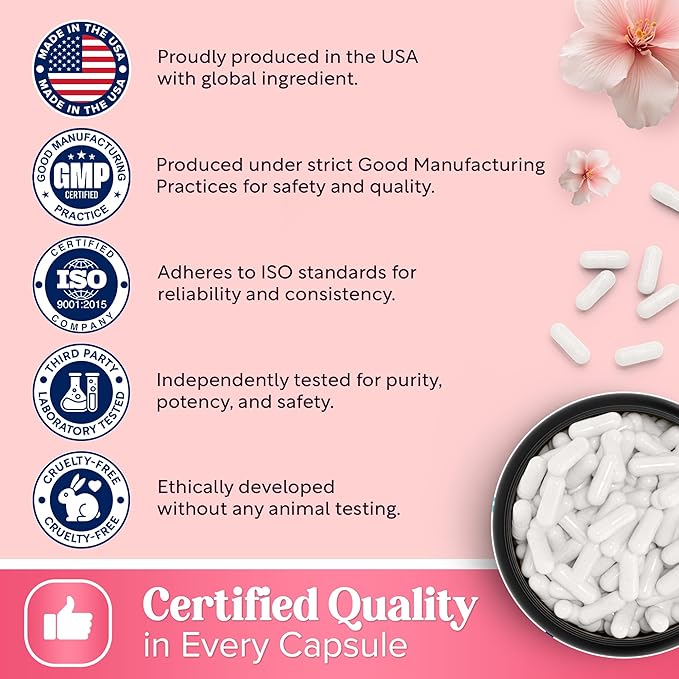 Myo-Inositol &amp D-Chiro Inositol Supplement for Women - 40:1 Ratio Inositol Capsules with Folate Vitamin D3 Magnesium &amp Zinc - Ovarian Support Inositol Multivitamin - 2050mg 120 Count
