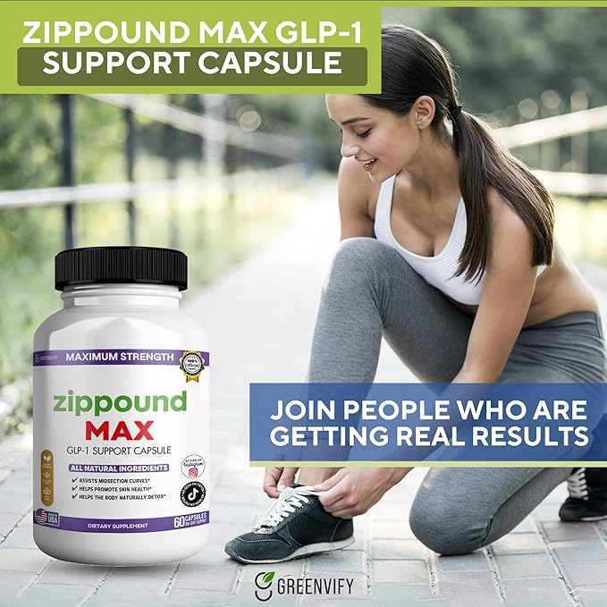 Zippound MAX GLP-1 Support Capsules Maximum Strength All Natural Ingredients 60 Capsules 30-Day Supply (1)