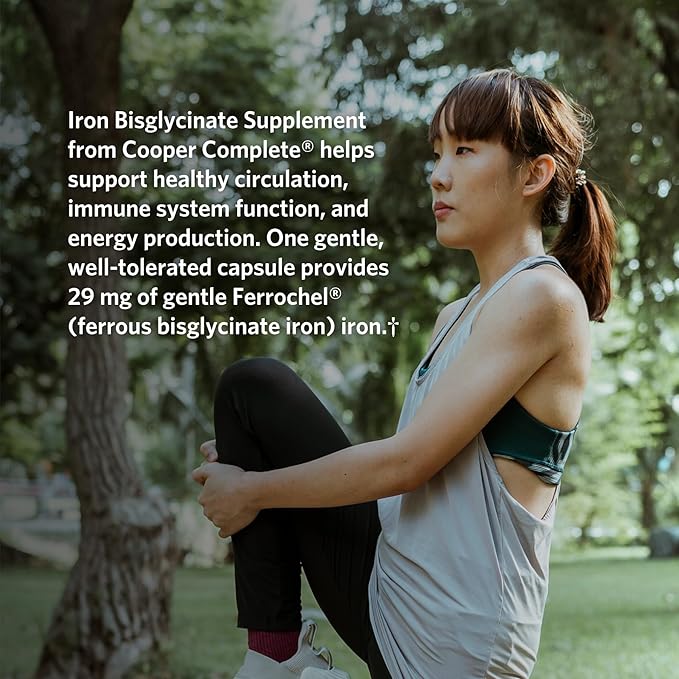 Cooper Complete Iron Bisglycinate. 29mg per Tablet. 60 Capsules per Bottle. Pack of 1