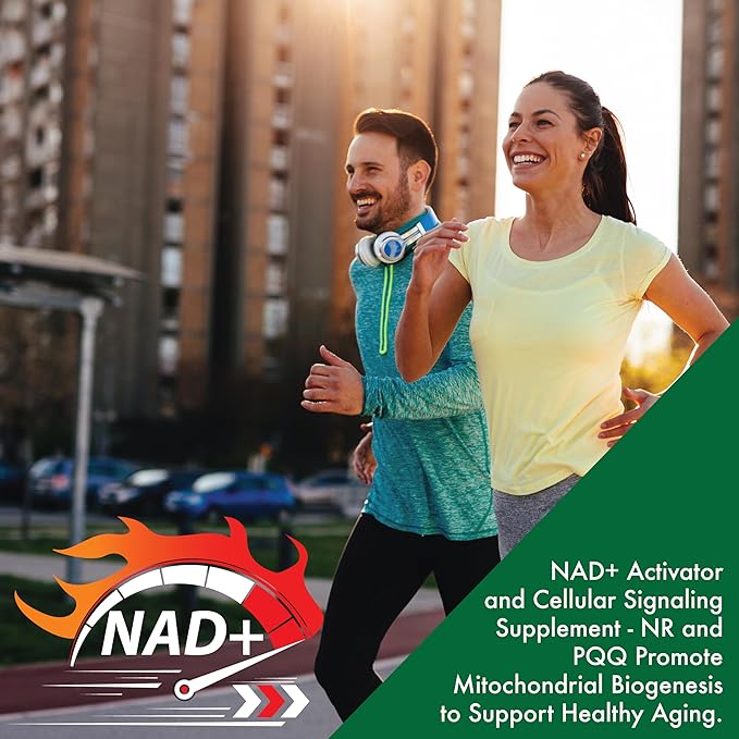 Health Thru Nutrition NAD+ Activator | NR with PQQ | 300mg Nicotinamide Riboside + 20mg PQQ | Mitochondria Maximizer | Non-GMO | Pack of 60