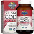 Garden of Life Raw Calcium for Bone Strength with AlgaeCal Raw Magnesium Vitamin Code Healthy Blood for Anemia Support 60 Capsules Each