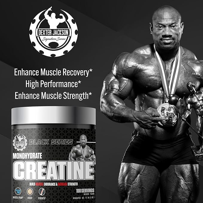 Black Series Monohydrate Creatine | 300g | 100 Servings | Premium Micronized Creatine for Strength Muscle Growth &amp Recovery