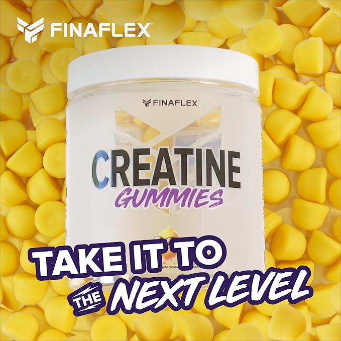 FINAFLEX Creatine Gummies - 120 Gummies - Lemon Burst Flavor - Promotes Muscular Strength Size &amp Performance - 5g of Creatine Monohydrate Per Serving - 30 Servings