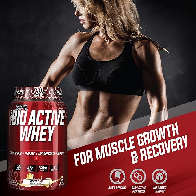 iSatori Bio-GRO Vanilla Ice Cream (60 Servings) &amp Bio-Active Whey Protein Powder Vanilla Swirl (30 Servings)